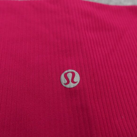 Lululemon Size 4 Align Ribbed Biker Short High Rise 8 inch Wild Berry Pink WLDB - Picture 5 of 8